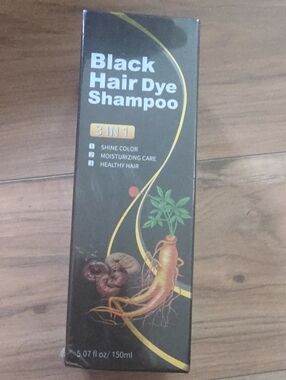 Black Hair Dye Shampoo - Moisturizing 3-in-1 Color Care